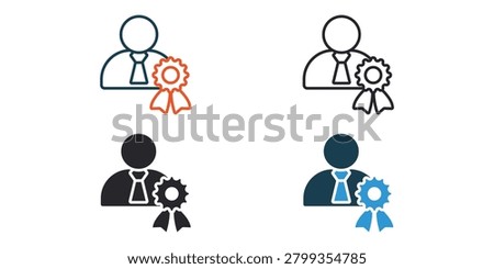advice icons outline and Flat Style,transparent background
