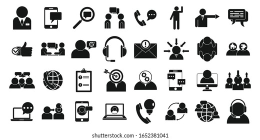 Advice icons set. Simple set of advice vector icons for web design on white background