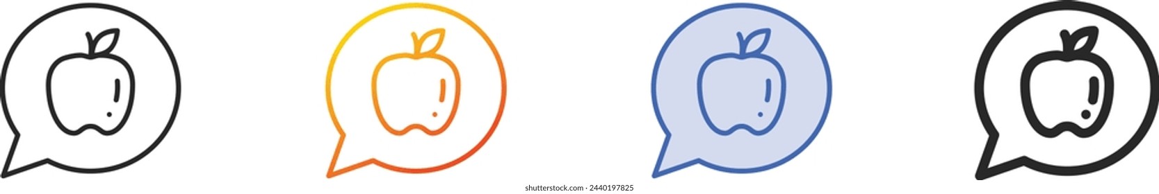 advice icon.Thin Linear, Gradient, Blue Stroke and bold Style Design Isolated On White Background