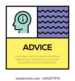 ADVICE AND ILLUSTRATION ICON CONCEPT