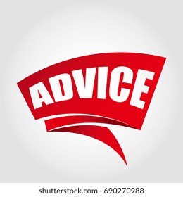 Advice labels banners