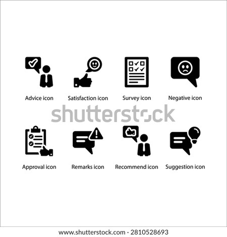Advice. Satisfaction, Survey, Negative, Approval, Remarks, Recommend, Suggestion, icon