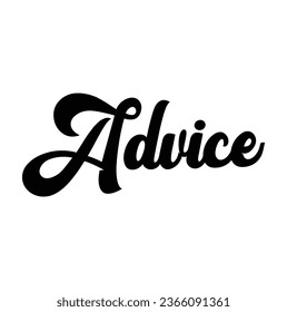 advice text on white background.