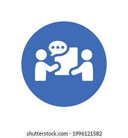 Advice, training, coaching and mentor icon vector illustration