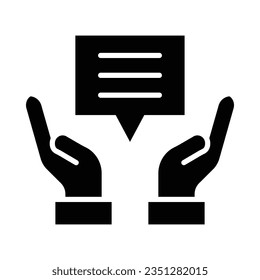 Advice Vector Glyph Icon For Personal And Commercial Use.

