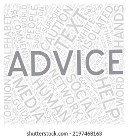 Advice Word Cloud Art Detailed Vector