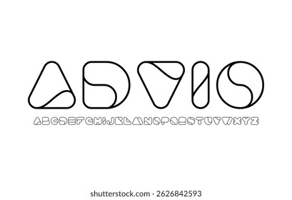 Advio Font – Uppercase Letters, Numbers, and Symbols | Clean Isolated Vector Typography
