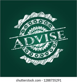 Advise chalkboard emblem