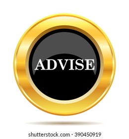 Advise icon. Internet button on white background. EPS10 vector.