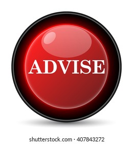 Advise icon. Internet button on white background. EPS10 vector