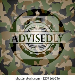 Advisedly written on a camo texture