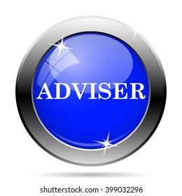 Adviser icon. Internet button on white background. EPS10 vector