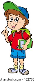 Aconsejar al escolar - ilustración vectorial.