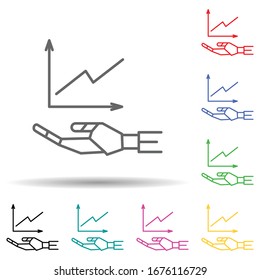 Advisor analysis concept line multi color set icon. Simple thin line, outline of robo icons for ui and ux, website or mobile application