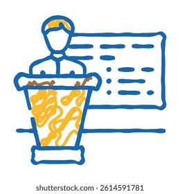 advisor business consultant doodle icon sketch vector. advisor business consultant sign. isolated symbol illustration