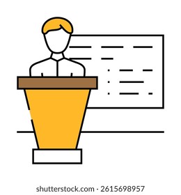 advisor business consultant line icon vector. advisor business consultant sign. isolated symbol illustration