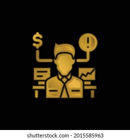 Advisor Gold Plated Metalic Icon Or Logo Vector