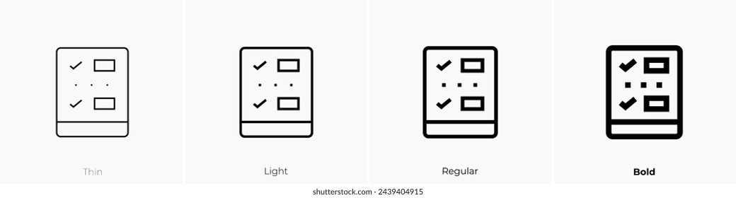 advisor icon. Thin, Light Regular And Bold style design isolated on white background