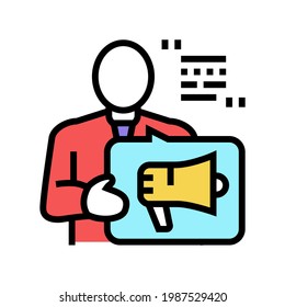 advisor law color icon vector. advisor law sign. isolated symbol illustration