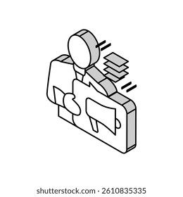advisor law isometric icon vector. advisor law sign. isolated symbol illustration