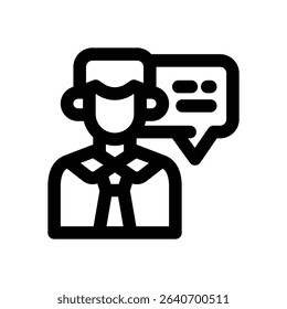 advisor line icon. Clean and minimalist vector icon for websites, mobile apps, presentations, and logos. Fully scalable and customizable for any project.