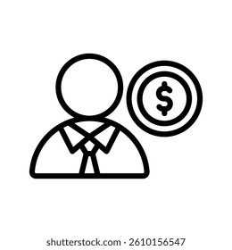 Advisor Line Vector Illustration On White Background.