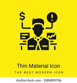 Advisor Minimal Bright Yellow Material Icon