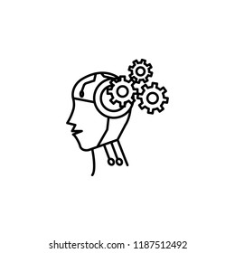 Advisor robot machine concept line icon. Simple element illustration. Advisor robot machine concept outline symbol design from Robot set. Can be used for web and mobile