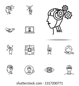 Advisor robot machine icon. Robo icons universal set for web and mobile
