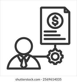 Advisors Outline Icon Vector Illustration