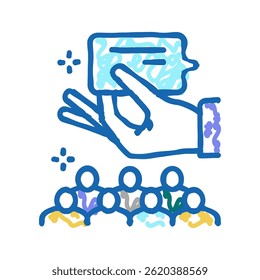 advisory boards and mentors doodle icon sketch vector. advisory boards and mentors sign. isolated symbol illustration