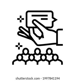 advisory boards and mentors line icon vector. advisory boards and mentors sign. isolated contour symbol black illustration