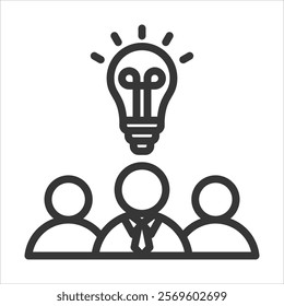 Advisory Boards Outline Icon Vector Illustration