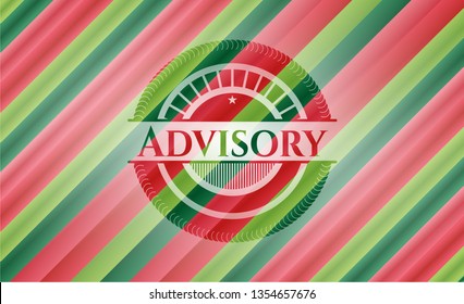Advisory christmas badge background.