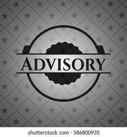 Advisory dark emblem. Retro