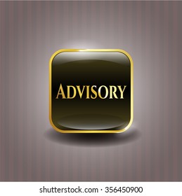 Advisory gold badge or emblem