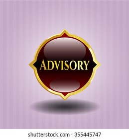 Advisory gold shiny emblem
