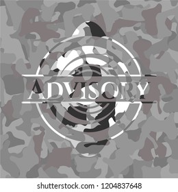 Advisory on grey camouflage pattern