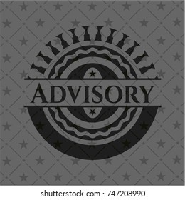 Advisory realistic black emblem