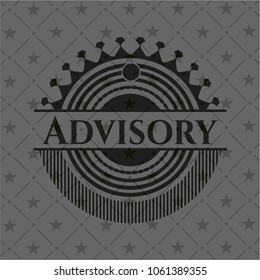 Advisory realistic dark emblem