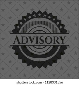 Advisory realistic dark emblem
