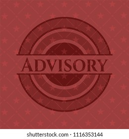 Advisory red emblem