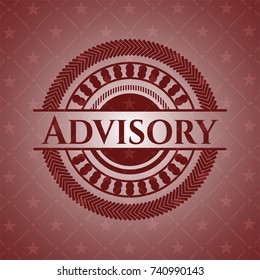 Advisory retro red emblem