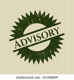 Advisory rubber seal with grunge texture