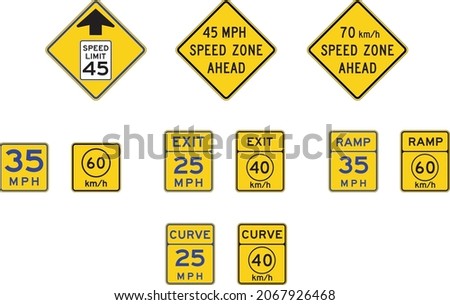 Advisory Speed Reduction Signs, road signs, The speed limit displayed on the Speed Reduction sign shall be identical to the speed limit displayed on the subsequent