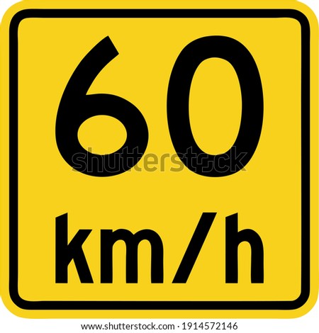 Advisory speed tab, Gallery of other signs in Canada