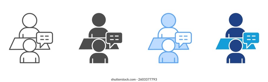 Advisory Support Icon Set Multiple Style Collection