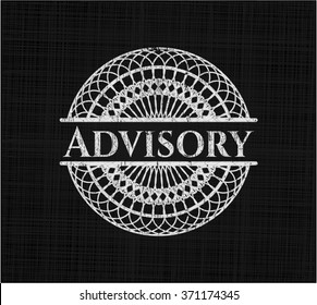 Advisory written on a blackboard