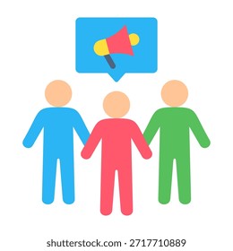 Advocacy Icon Flat Design Vector Illustration