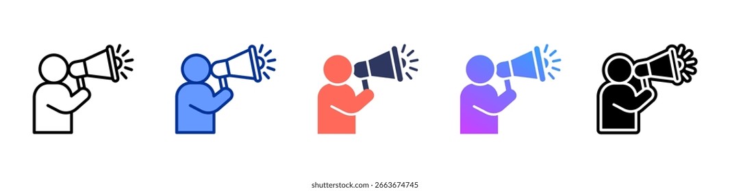 Advocacy icon sheet multiple style collection